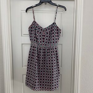 J. Crew Geometric Patterned Mini Dress - Black and Pink